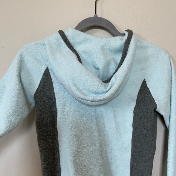 Blue and grey North Face zip up hoodie - Picture 2 of 3